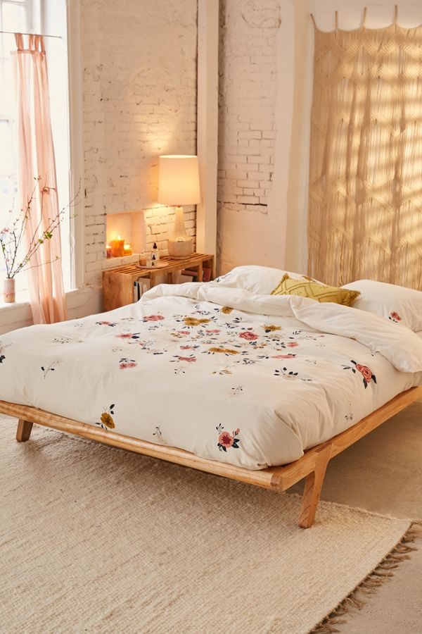 Slide View: 1: Blossom Embroidered Duvet Cover