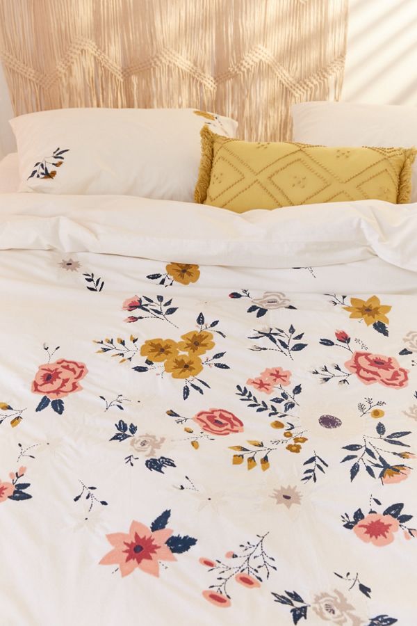Blossom Embroidered Duvet Cover Urban Outfitters Canada
