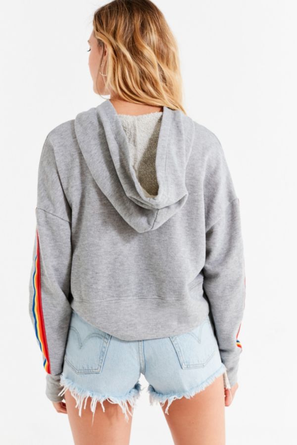 Truly Madly Deeply Stripe Sleeve Hoodie | Urban Outfitters