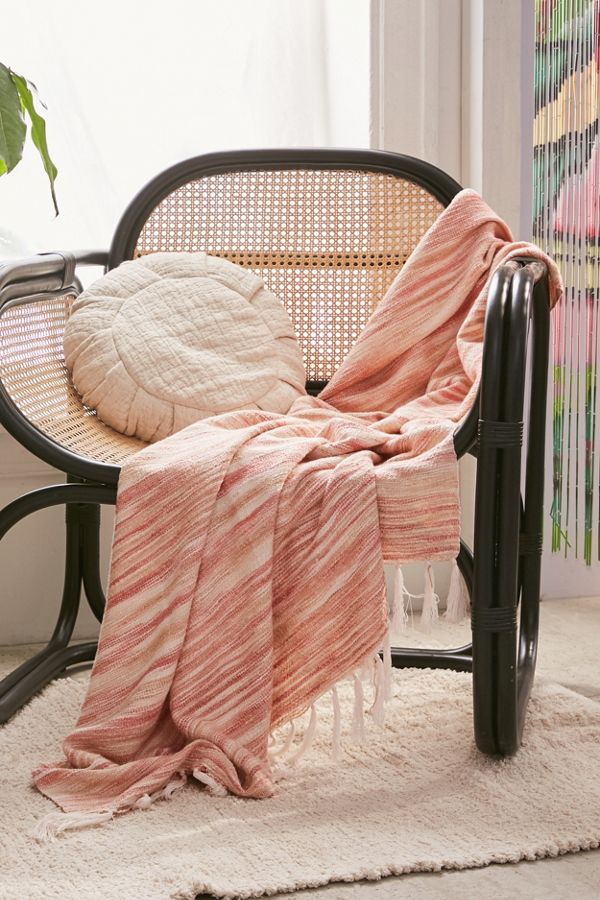 Slide View: 1: Space-Dye Woven Throw Blanket