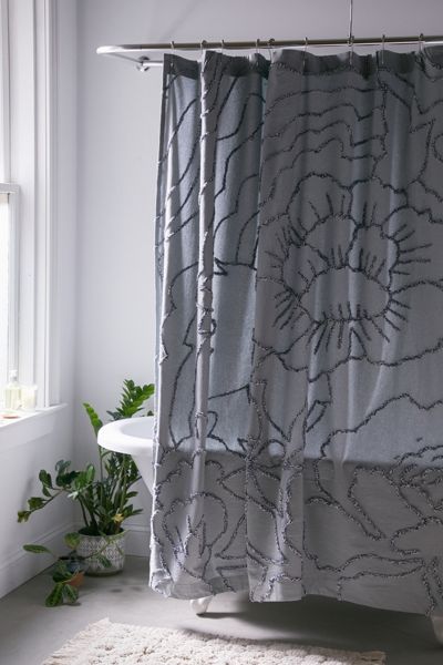 Margot Tufted Floral Shower Curtain