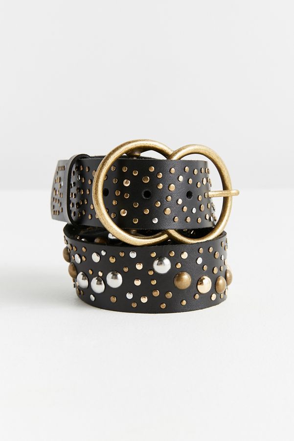 Studded Double ORing Belt Urban Outfitters