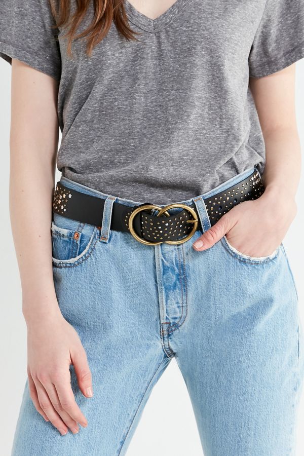 Studded Double ORing Belt Urban Outfitters