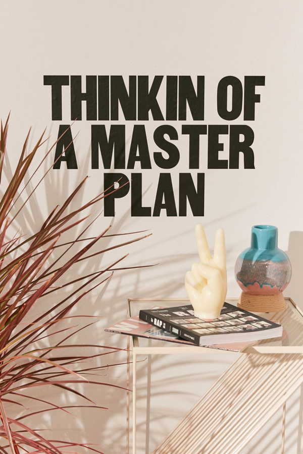 Thinking Of A Master Plan Wall Decal Urban Outfitters