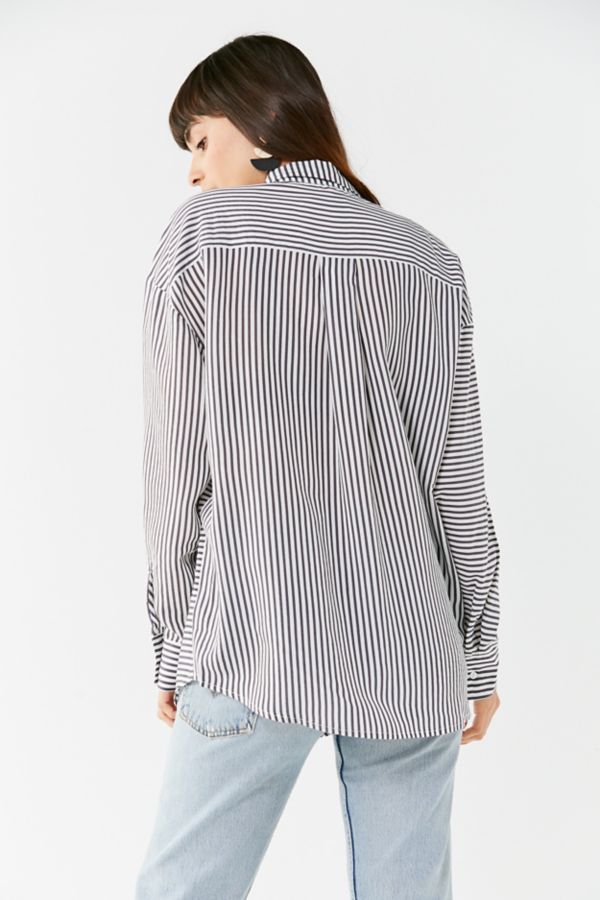 UO Odette Striped Button-Down Shirt | Urban Outfitters