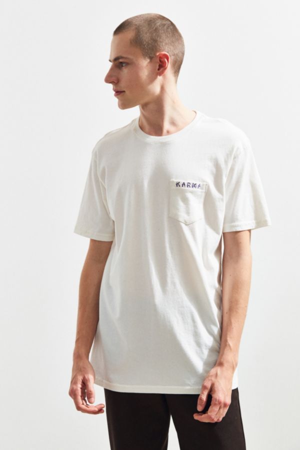 Embroidered Karma Pocket Tee | Urban Outfitters