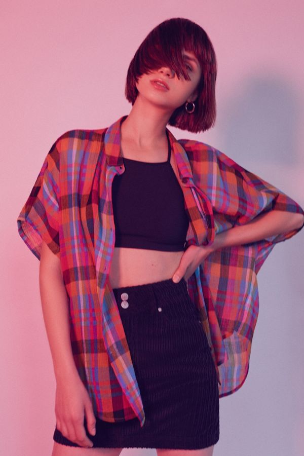 Slide View: 3: UO Iris Gauzy Button-Down Shirt