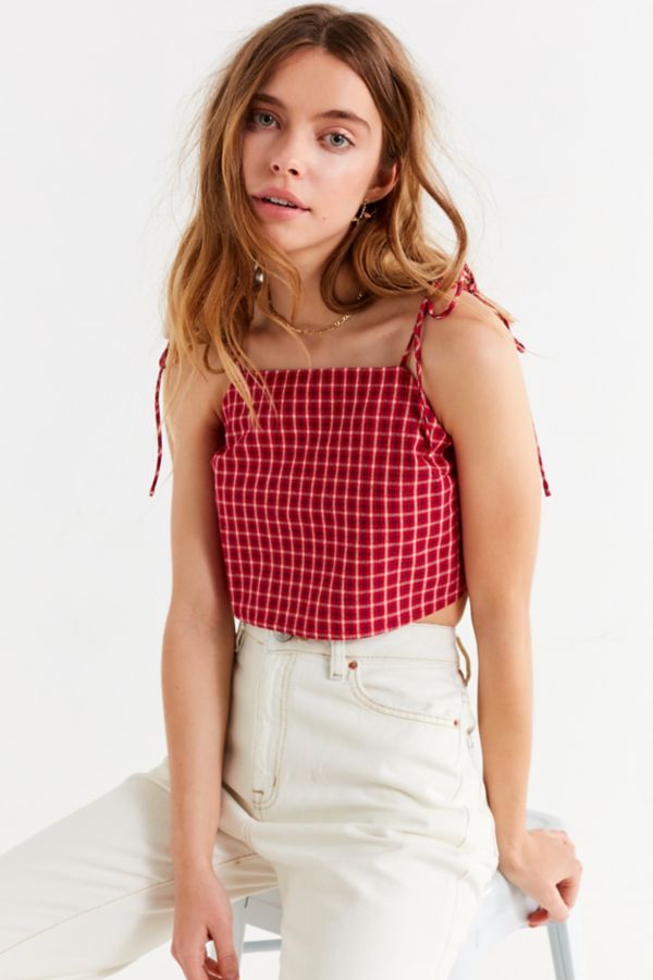 UO SquareNeck Tie Strap Cami Urban Outfitters