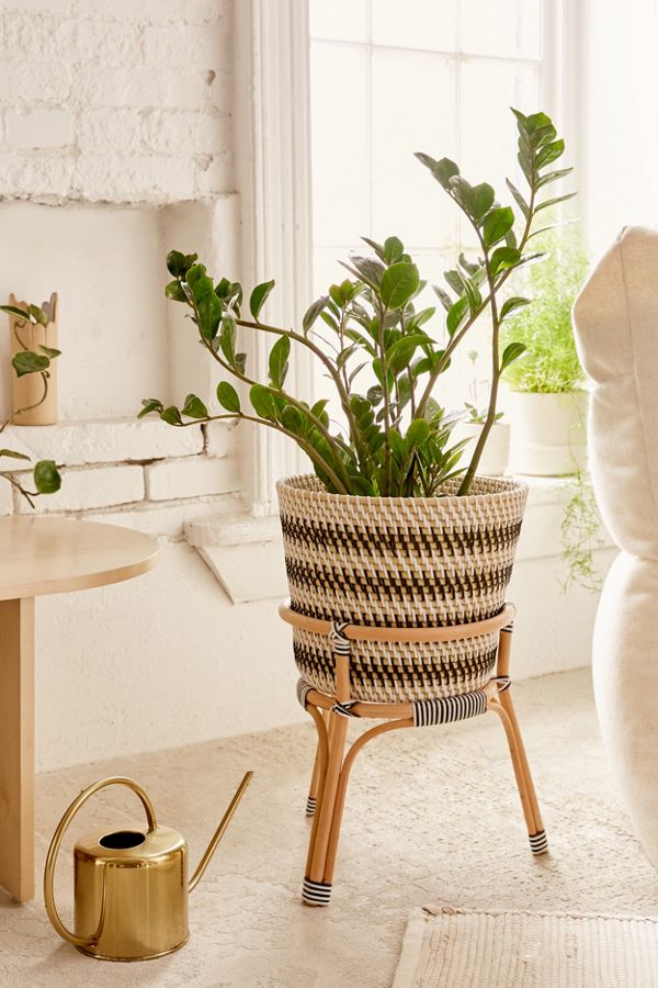 Slide View: 3: Bistro 12? Rattan Planter + Stand