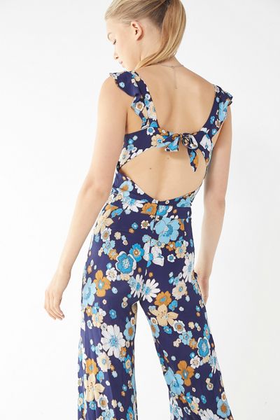 For Love & Lemons ‘70s Midnight Blossom Jumpsuit