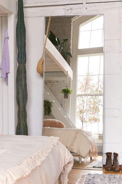 Urban Outfitters Bellevue Floor Mirror In Silver