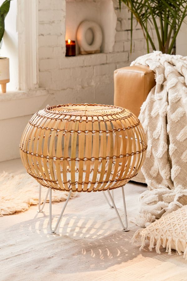 Slide View: 1: Tabitha Rattan Ottoman