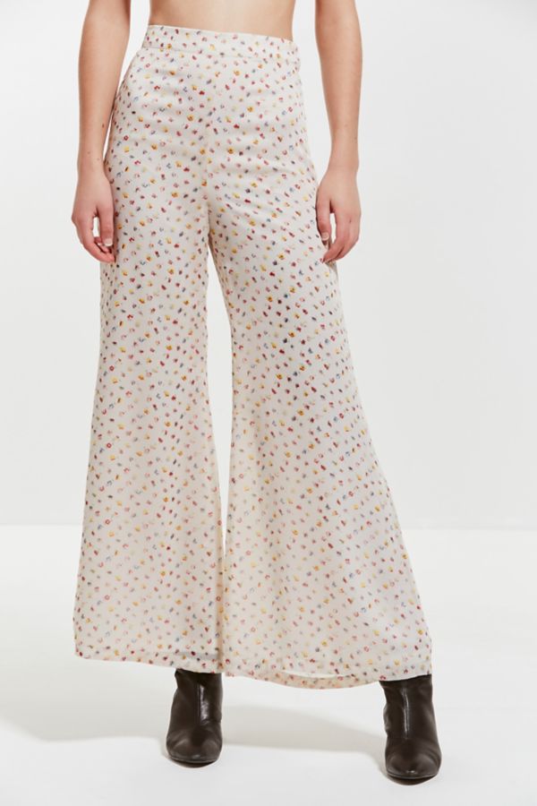 Made In Fleamadonna Flower Flare Pant | Urban Outfitters