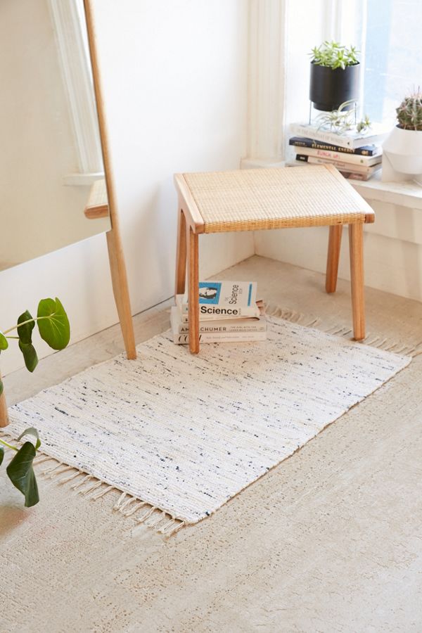 Slide View: 1: Woven Upcycled Rag Rug