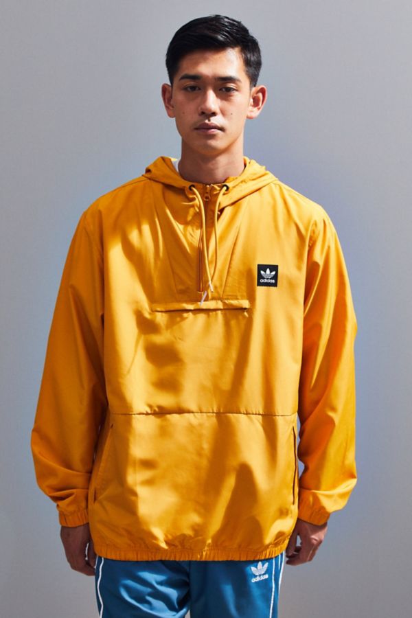 adidas hip packable jacket yellow