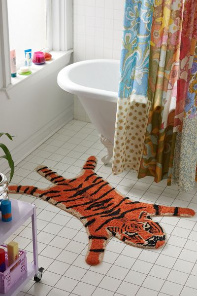 Urban Outfitters Tiger Bath Mat In Orange