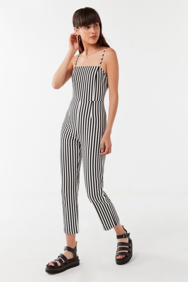 UO Stretchy Striped Jumpsuit | Urban Outfitters