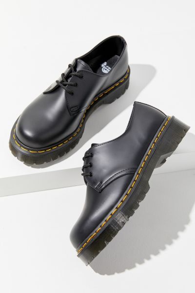 Shop Dr. Martens' 1461 Bex Smooth Leather Platform Oxford Shoe In Black At Urban Outfitters