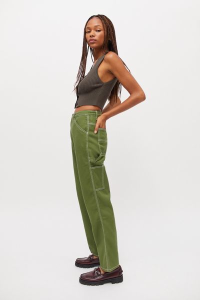 Dickies Mid-rise Straight-leg Carpenter Pant In Dark Green