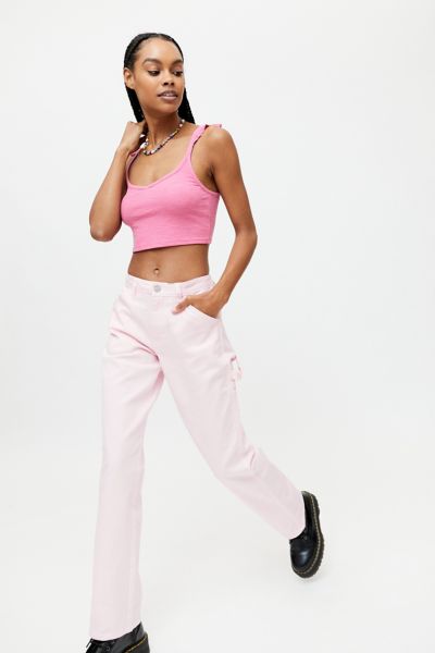 Dickies Straight Leg Carpenter Pant In Pink