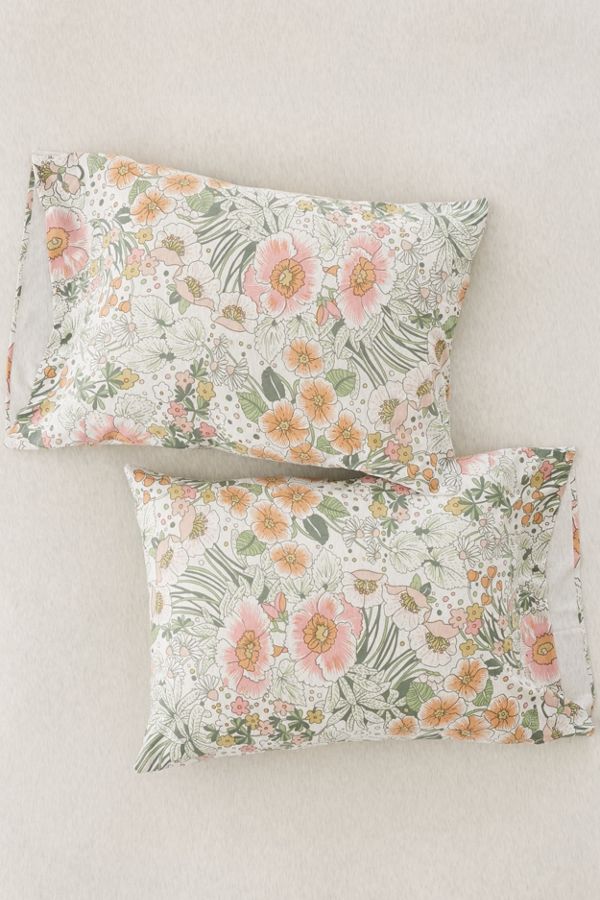 Lovise Floral Jersey Pillowcase Set Urban Outfitters