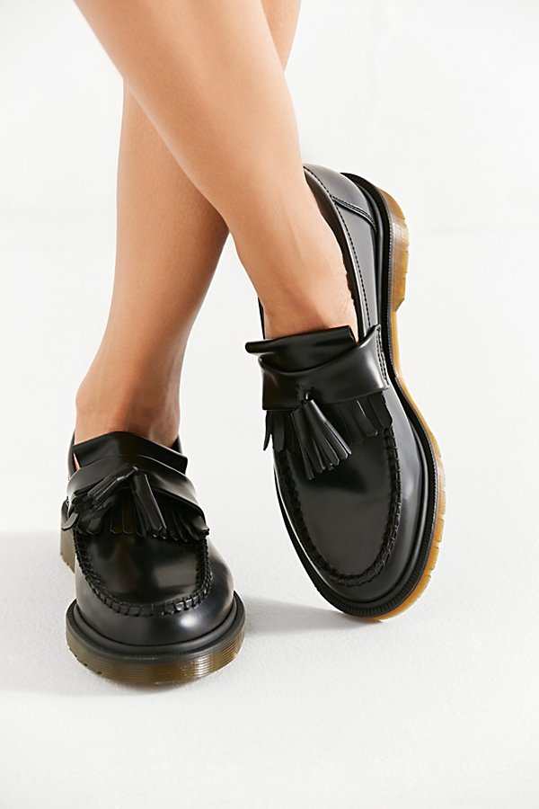 Shop Dr. Martens' Adrian Leather Tassel Loafer In Black At Urban Outfitters