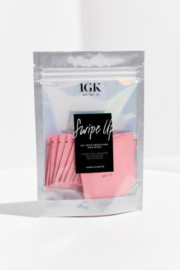 IGK Swipe Up No-Frizz Smoothing Hair Wipes | Urban Outfitters