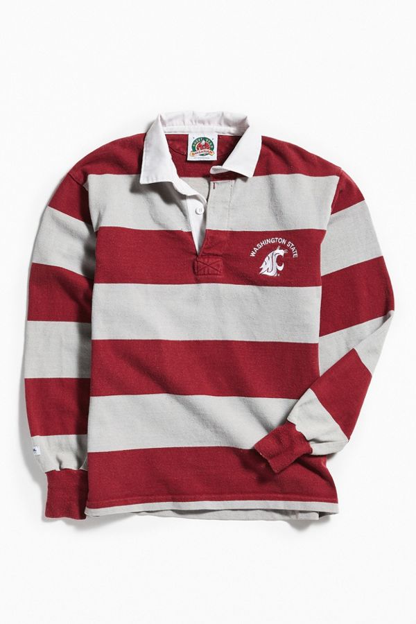 Vintage Washington State Grey + Red Rugby Shirt Urban Outfitters