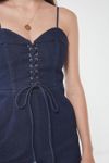 Thumbnail View 2: Lucca Couture Veronica Lace-Up Denim Jumpsuit