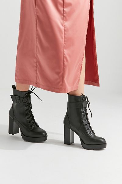 UO Kennedy Heeled Lace-Up Boot
