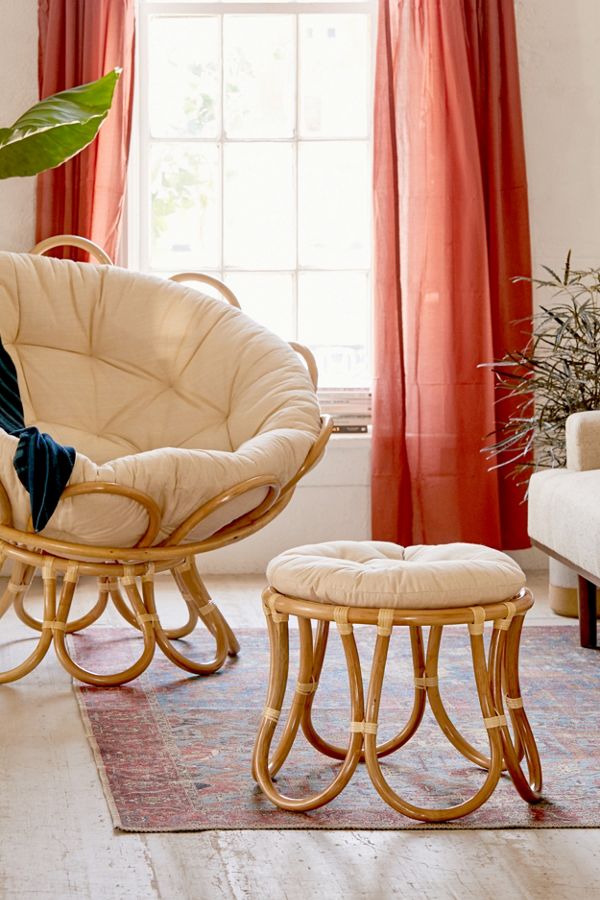 Slide View: 1: Flora Rattan Stool