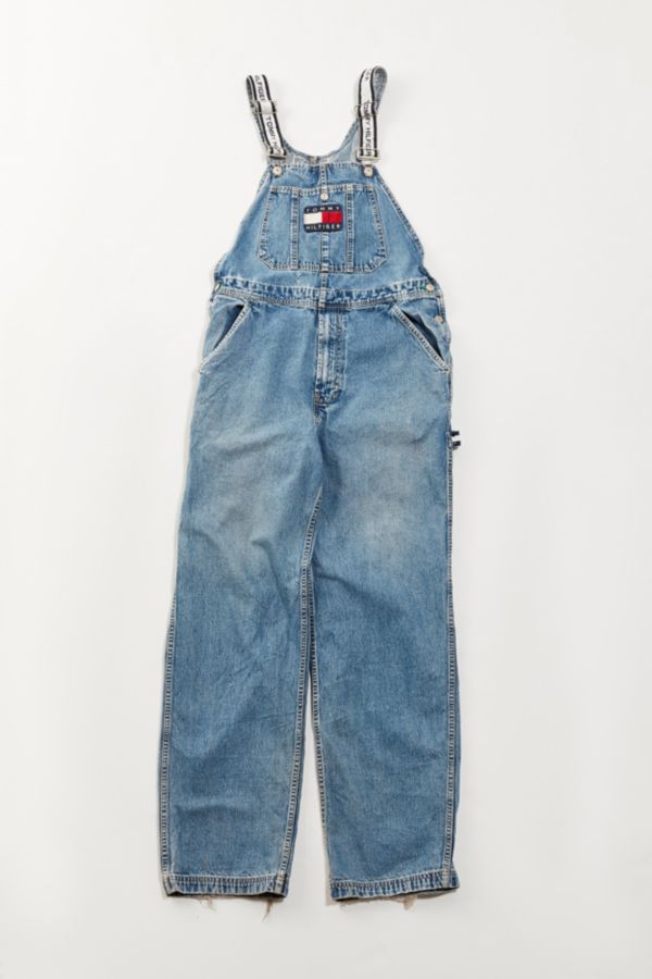 Vintage Tommy Hilfiger ‘90s Logo Strap Denim Overall | Urban Outfitters