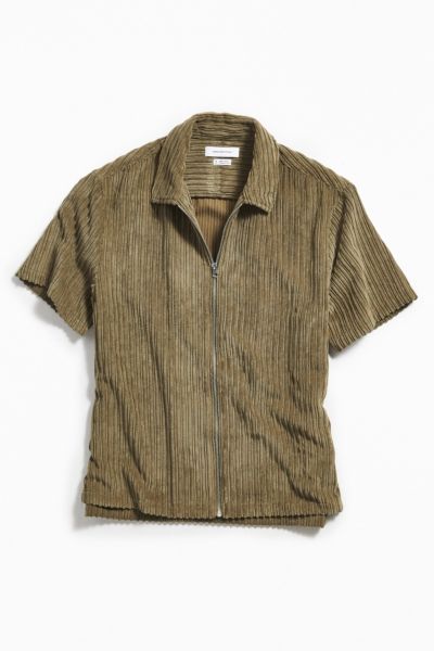 Short sleeve hot sale corduroy shirt