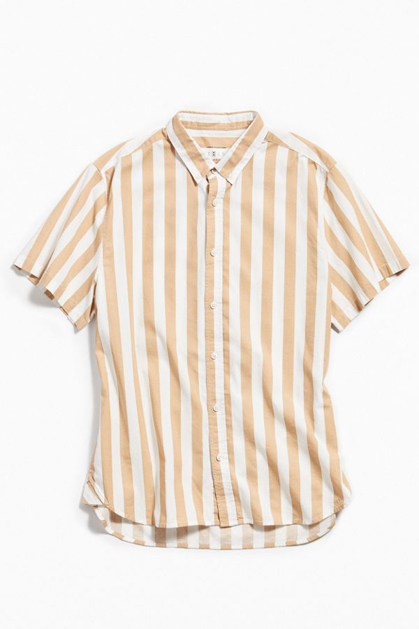 Loom Striped Short Sleeve Button-Down Shirt | Urban Outfitters
