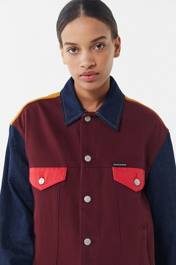 Calvin Klein Jeans Classic Colorblock Trucker Jacket Urban Outfitters