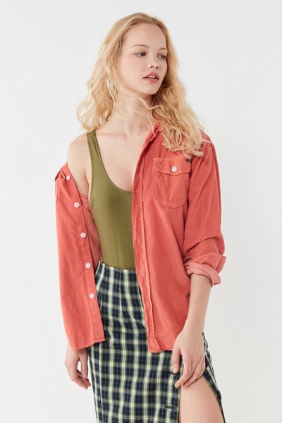 Urban Renewal Remade Color Pop Corduroy Button-Down Shirt