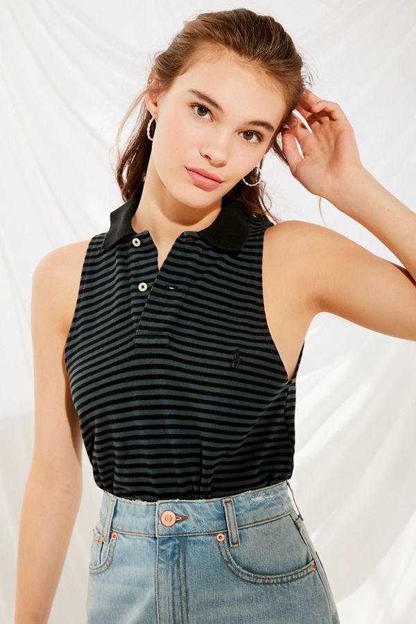 Urban Renewal Remade Overdyed PoloStyle Tank Top Urban Outfitters