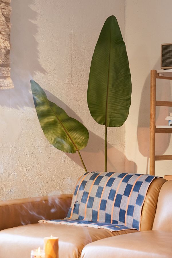 Slide View: 1: Faux Strelitzia Leaf Pair