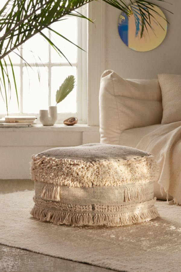 Boho Textured Pouf | Urban Outfitters