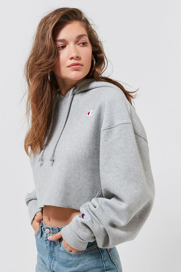Champion & UO Cropped Hoodie Sweatshirt | Urban Outfitters Canada