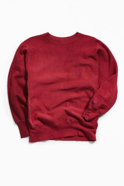 Vintage Champion Red Crew Neck Sweatshirt | Urban Outfitters