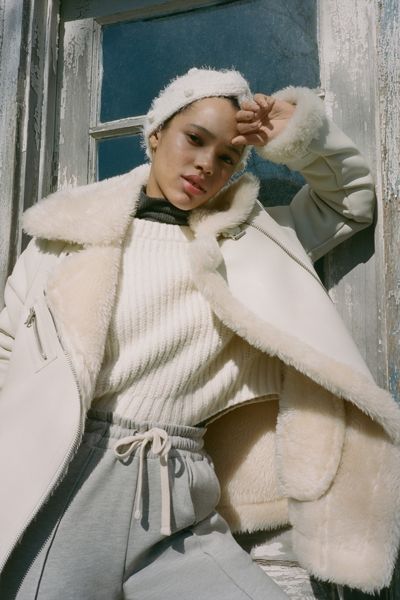 Avec Les Filles Luxe Moto Sherpa Jacket