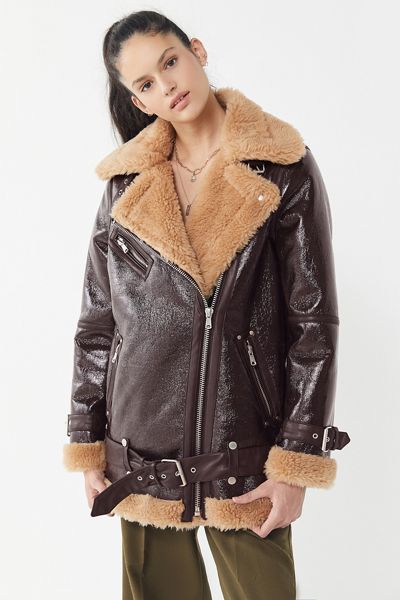 Avec Les Filles Luxe Moto Sherpa Jacket