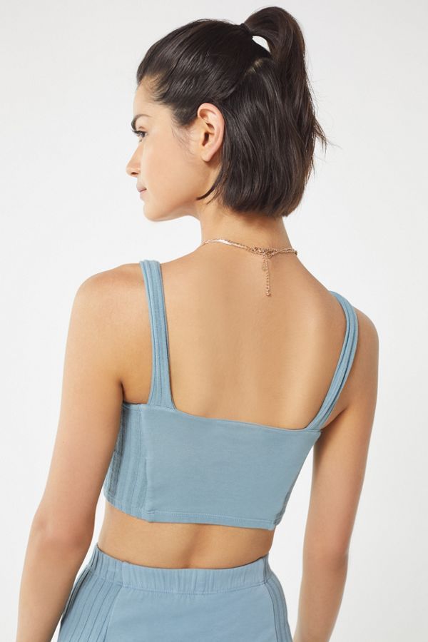 Slide View: 2: UO Lace-Up Cropped Tank Top