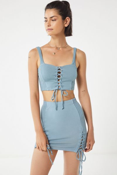 UO Lace-Up Mini Skirt