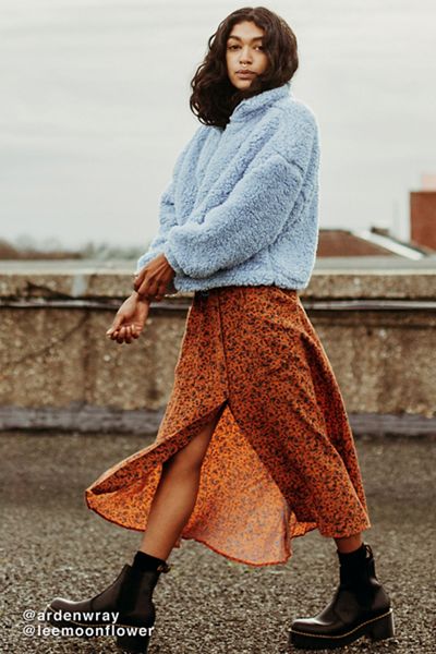 UO Willow Fuzzy Drawstring Teddy Jacket