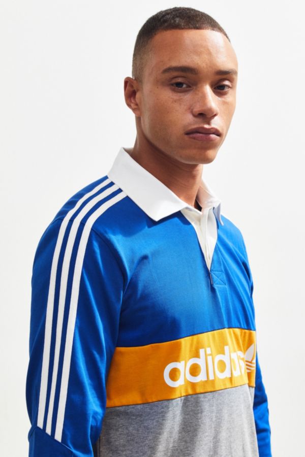 adidas Heritage Long Sleeve Polo Shirt | Urban Outfitters