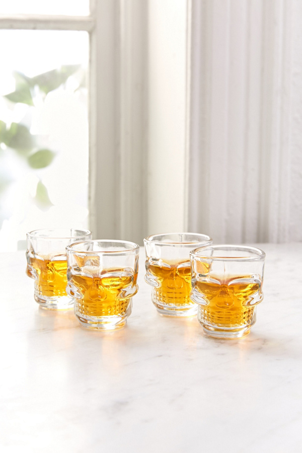 Skull Shot Glass Set Of 4 Urban Outfitters