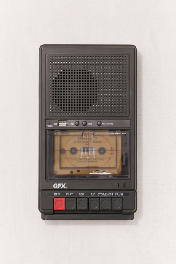 Retro Shoebox Cassette Tape Recorder + USB Player Urban Outfitters