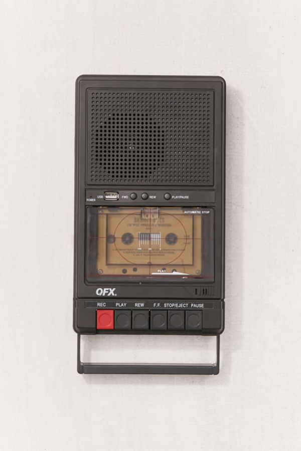 Retro Shoebox Cassette Tape Recorder + USB Player Urban Outfitters